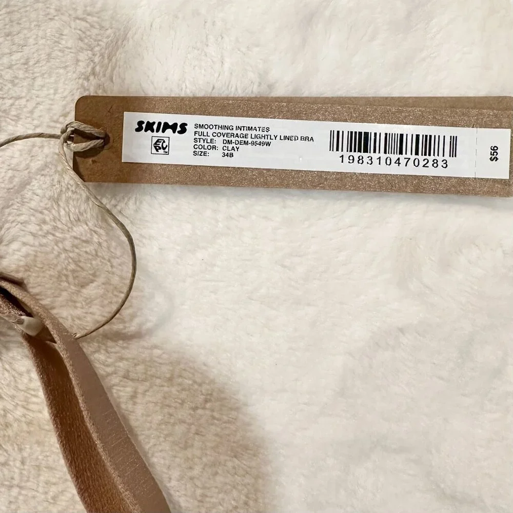 NWT SKIMS Smoothing Intimates Full Coverage Lightly Lined Bra in Clay - 34B - Picture 3 of 9